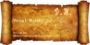 Veigl Mihály névjegykártya