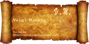 Veigl Mihály névjegykártya